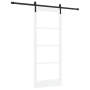 Puerta Deslizante con Juego de Hardware 'ORKDAL'Madera Sólida Blanca y Vidrio | Foro24.es | Tu tienda online para hogar, jardín y más Foro24.es