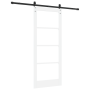 Puerta Deslizante con Juego de Hardware 'ORKDAL'Madera Sólida Blanca y Vidrio | Foro24.es | Tu tienda online para hogar, jardín y más Foro24.es