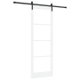Puerta Corredera  con Juego de Herrajes 'ORKDAL'Blanca de Madera Sólida y Vidrio | Foro24.es | Tu tienda online para hogar, jardín y más Foro24.es