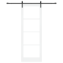 Puerta Corredera  con Juego de Herrajes 'ORKDAL'Blanca de Madera Sólida y Vidrio | Foro24.es | Tu tienda online para hogar, jardín y más Foro24.es
