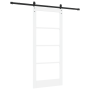 Puerta corrediza con juego de hardware 'ORKDAL'madera sólida y cristal blanca | Foro24.es | Tu tienda online para hogar, jardín y más Foro24.es