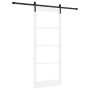 Puerta Deslizante con Conjunto de Herrajes 'ORKDAL'Madera Sólida Blanca y Vidrio | Foro24.es | Tu tienda online para hogar, jardín y más Foro24.es