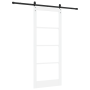 Puerta Deslizante con Conjunto de Herrajes 'ORKDAL'Madera Sólida Blanca y Vidrio | Foro24.es | Tu tienda online para hogar, jardín y más Foro24.es