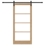 Puerta Deslizante con Juego de Herrajes "ORKDAL" Madera Maciza y Vidrio | Foro24.es | Tu tienda online para hogar, jardín y más Foro24.es
