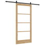 Puerta Deslizante con Juego de Herrajes "ORKDAL" Madera Maciza y Vidrio | Foro24.es | Tu tienda online para hogar, jardín y más Foro24.es