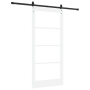 Puerta Corrediza con Juego de Herrajes "ORKDAL" Blanca de Madera Sólida y Vidrio | Foro24.es | Tu tienda online para hogar, jardín y más Foro24.es