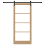 Puerta Deslizante  con Juego de Hardware 'ORKDAL'de Madera Maciza y Vidrio | Foro24.es | Tu tienda online para hogar, jardín y más Foro24.es