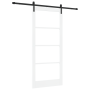 Puerta Deslizante con Juego de Accesorios 'ORKDAL'Madera Sólida Blanca y Cristal | Foro24.es | Tu tienda online para hogar, jardín y más Foro24.es