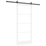 Puerta Deslizante con Juego de Accesorios 'ORKDAL'Madera Sólida Blanca y Cristal | Foro24.es | Tu tienda online para hogar, jardín y más Foro24.es