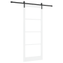Puerta Corrediza con Juego de Herrajes "ORKDAL" Blanca de Madera Maciza y Cristal | Foro24.es | Tu tienda online para hogar, jardín y más Foro24.es