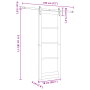Puerta Corredera  con Juego de Herrajes 'ORKDAL'Blanca de Madera Sólida y Vidrio | Foro24.es | Tu tienda online para hogar, jardín y más Foro24.es