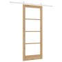 Puerta Corredera  con Juego de Herrajes 'ORKDAL'Madera Sólida y Vidrio | Foro24.es | Tu tienda online para hogar, jardín y más Foro24.es