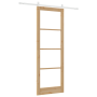 Puerta Deslizante con Juego de Accesorios "ORKDAL" Madera Sólida y Vidrio | Foro24.es | Tu tienda online para hogar, jardín y más Foro24.es