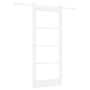 Puerta Corrediza  con Juego de Herrajes "ORKDAL" de Madera Sólida Blanca y Cristal | Foro24.es | Tu tienda online para hogar, jardín y más Foro24.es