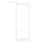 Puerta Corrediza  con Juego de Herrajes "ORKDAL" de Madera Sólida Blanca y Cristal | Foro24.es | Tu tienda online para hogar, jardín y más Foro24.es