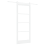 Puerta Deslizante  con Juego de Hardware 'ORKDAL'de Madera Sólida Blanca & Cristal | Foro24.es | Tu tienda online para hogar, jardín y más Foro24.es