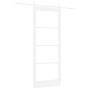 Puerta Deslizante  con Juego de Hardware 'ORKDAL'de Madera Sólida Blanca & Cristal | Foro24.es | Tu tienda online para hogar, jardín y más Foro24.es