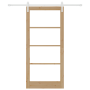 Puerta corrediza  con set de hardware 'ORKDAL'de madera maciza y vidrio | Foro24.es | Tu tienda online para hogar, jardín y más Foro24.es