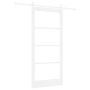 Puerta Corredera con Juego de Herrajes "ORKDAL" Madera Sólida Blanca y Cristal | Foro24.es | Tu tienda online para hogar, jardín y más Foro24.es