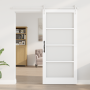 Puerta Corredera con Juego de Herrajes "ORKDAL" Madera Sólida Blanca y Cristal | Foro24.es | Tu tienda online para hogar, jardín y más Foro24.es