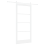 Puerta Corredera con Juego de Herrajes "ORKDAL" Madera Sólida Blanca y Cristal | Foro24.es | Tu tienda online para hogar, jardín y más Foro24.es