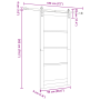 Puerta Corredera con Juego de Herrajes "ORKDAL" Madera Sólida Blanca y Cristal | Foro24.es | Tu tienda online para hogar, jardín y más Foro24.es