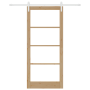 Puerta Deslizante  con Set de Hardware 'ORKDAL'Madera Maciza y Vidrio | Foro24.es | Tu tienda online para hogar, jardín y más Foro24.es