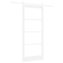 Puerta Deslizante con Juego de Accesorios "ORKDAL" Madera Maciza Blanca y Vidrio | Foro24.es | Tu tienda online para hogar, jardín y más Foro24.es