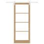 Puerta Deslizante  con Juego de Herrajes "ORKDAL" Madera Sólida y Cristal | Foro24.es | Tu tienda online para hogar, jardín y más Foro24.es