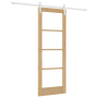 Puerta corrediza  con juego de hardware 'ORKDAL'Madera sólida y vidrio | Foro24.es | Tu tienda online para hogar, jardín y más Foro24.es
