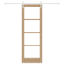 Puerta Deslizante con Juego de Hardware "ORKDAL" Madera Maciza y Vidrio | Foro24.es | Tu tienda online para hogar, jardín y más Foro24.es