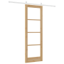 Puerta Deslizante con Juego de Hardware "ORKDAL" Madera Maciza y Vidrio | Foro24.es | Tu tienda online para hogar, jardín y más Foro24.es