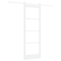 Puerta Corredera  con Juego de Herrajes 'ORKDAL'Blanca de Madera Sólida y Vidrio | Foro24.es | Tu tienda online para hogar, jardín y más Foro24.es