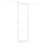 Puerta Deslizante  con Juego de Hardware 'ORKDAL'Madera Sólida Blanca y Vidrio | Foro24.es | Tu tienda online para hogar, jardín y más Foro24.es