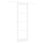 Puerta Deslizante  con Juego de Hardware 'ORKDAL'Madera Sólida Blanca y Vidrio | Foro24.es | Tu tienda online para hogar, jardín y más Foro24.es