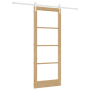 Puerta Corrediza  con Juego de Hardware "ORKDAL" Madera Maciza y Cristal | Foro24.es | Tu tienda online para hogar, jardín y más Foro24.es