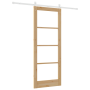 Puerta Corrediza  con Juego de Hardware "ORKDAL" Madera Maciza y Cristal | Foro24.es | Tu tienda online para hogar, jardín y más Foro24.es