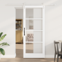 Puerta Deslizante  con Juego de Herrajes 'ORKDAL'de Madera Maciza y Vidrio Blanca | Foro24.es | Tu tienda online para hogar, jardín y más Foro24.es
