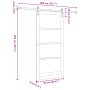 Puerta Corredera  con Juego de Hardware 'ORKDAL'Madera Maciza y Vidrio | Foro24.es | Tu tienda online para hogar, jardín y más Foro24.es