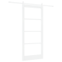 Puerta Deslizante  con Juego de Hardware "ORKDAL" Madera Sólida Blanca y Vidrio | Foro24.es | Tu tienda online para hogar, jardín y más Foro24.es