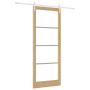 Puerta Corredera con Juego de Hardware 'ORKDAL'Madera Sólida y Vidrio | Foro24.es | Tu tienda online para hogar, jardín y más Foro24.es