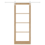 Puerta Corredera con Juego de Hardware 'ORKDAL'Madera Sólida y Vidrio | Foro24.es | Tu tienda online para hogar, jardín y más Foro24.es