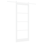 Puerta Corredera  con Set de Hardware 'ORKDAL'Madera Sólida Blanca y Cristal | Foro24.es | Tu tienda online para hogar, jardín y más Foro24.es