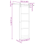 Puerta Corrediza  con Juego de Herrajes 'ORKDAL'Blanca 73,5x211 cm | Foro24.es | Tu tienda online para hogar, jardín y más Foro24.es