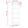 Puerta Deslizante  con Kit de Herrajes 'ORKDAL'Blanca 78x202 cm | Foro24.es | Tu tienda online para hogar, jardín y más Foro24.es