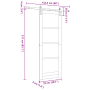 Puerta deslizante  con set de hardware 'ORKDAL'78x211 cm | Foro24.es | Tu tienda online para hogar, jardín y más Foro24.es