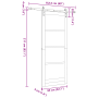 Puerta Deslizante  con Juego de Hardware 'ORKDAL'Blanca 83x211 cm | Foro24.es | Tu tienda online para hogar, jardín y más Foro24.es