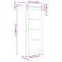 Puerta Corredera  con Juego de Herrajes 'ORKDAL'86x211 cm | Foro24.es | Tu tienda online para hogar, jardín y más Foro24.es