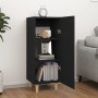 Schwarzes Sperrholz-Sideboard 34,5 x 34 x 90 cm von vidaXL, Sideboards - Ref: Foro24-812322, Preis: 63,15 €, Rabatt: %