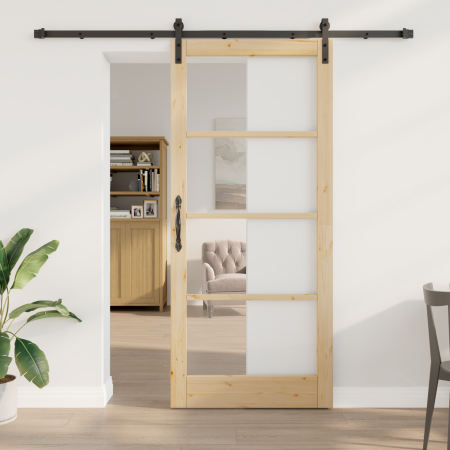 Puerta Deslizante  con Juego de Herrajes 'ORKDAL'93x211 cm | Foro24.es | Tu tienda online para hogar, jardín y más Foro24.es